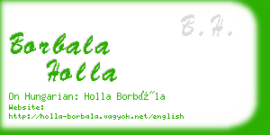 borbala holla business card